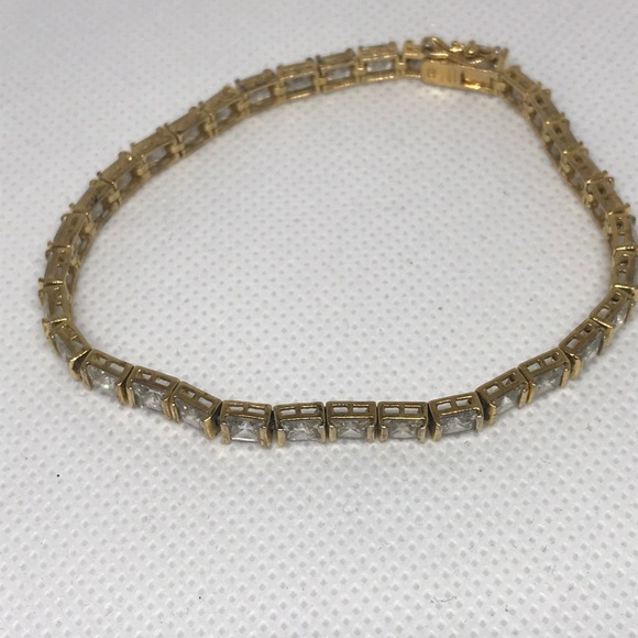 Tennis CZ Bracelet .925 Sterling - Picture 2 of 7